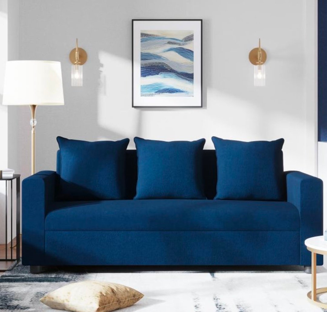 3 Seater Fabric Sofa – Brown Color – Good Condition