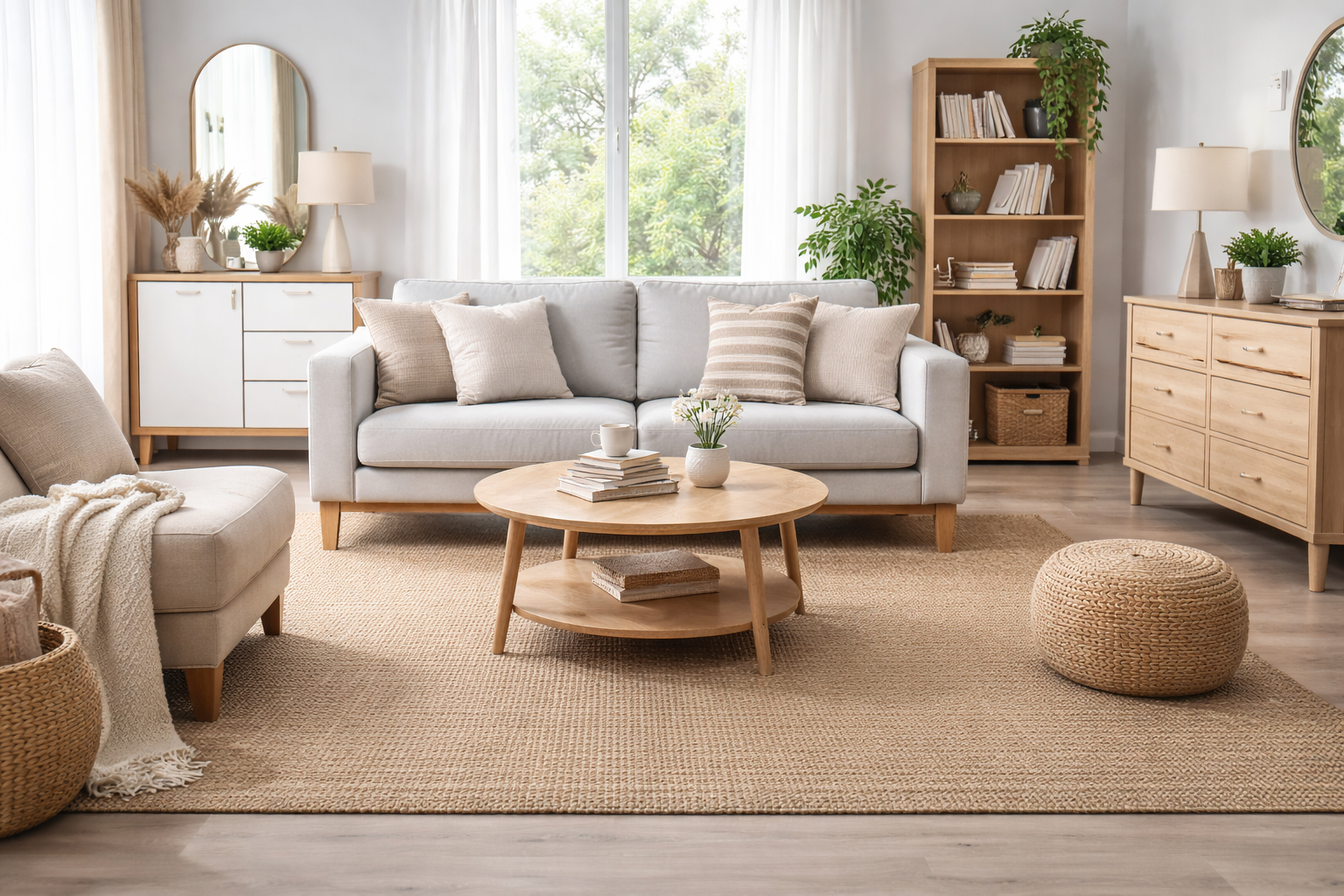 Vintage-Inspired Scandi-Boho Living Room Set