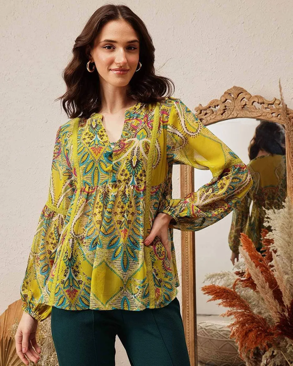 Quiero Women’s Floral Print Regular Fit Top