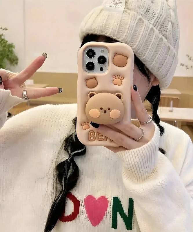 Cute Bear Soft Silicone Phone Case
