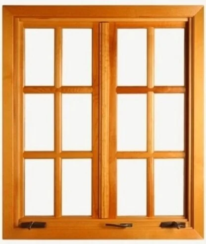 Teak Wood Double Door Plain Window – 4 X 4 Feet,