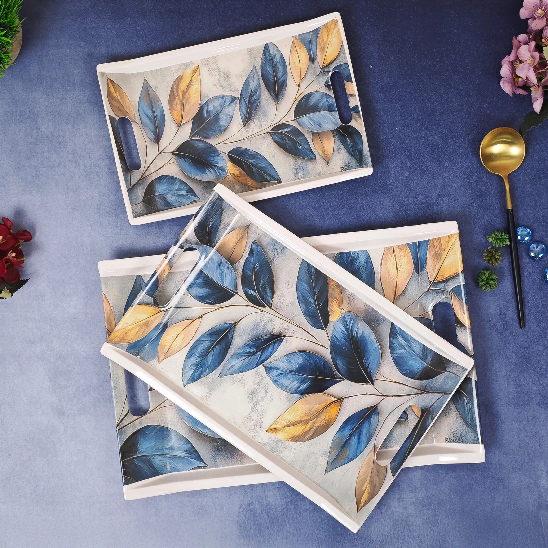 UPC Melamine Serving Tray, Set of 3