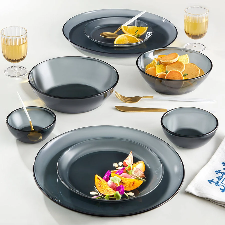 Borosil Aura Glass Dinner Set