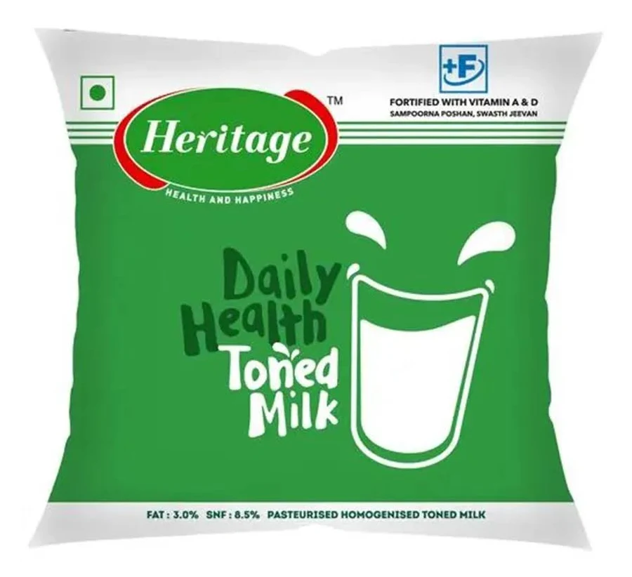 Heritage Toned Milk 500 ml (Pouch)