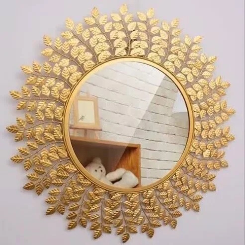 Round Decorative Wall Mirror For Home, Thickness: 5 mm
