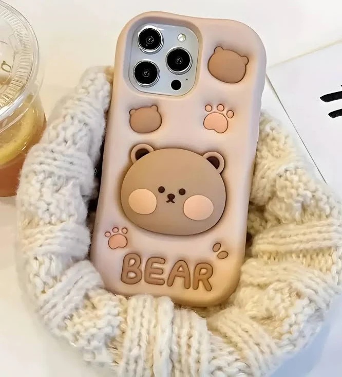 Cute Bear Soft Silicone Phone Case