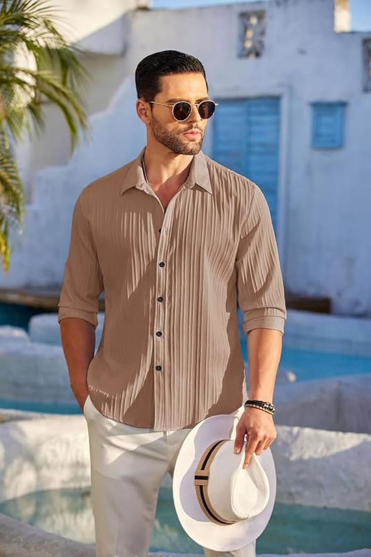 DEELMO Men’s Casual Button Down Shirts