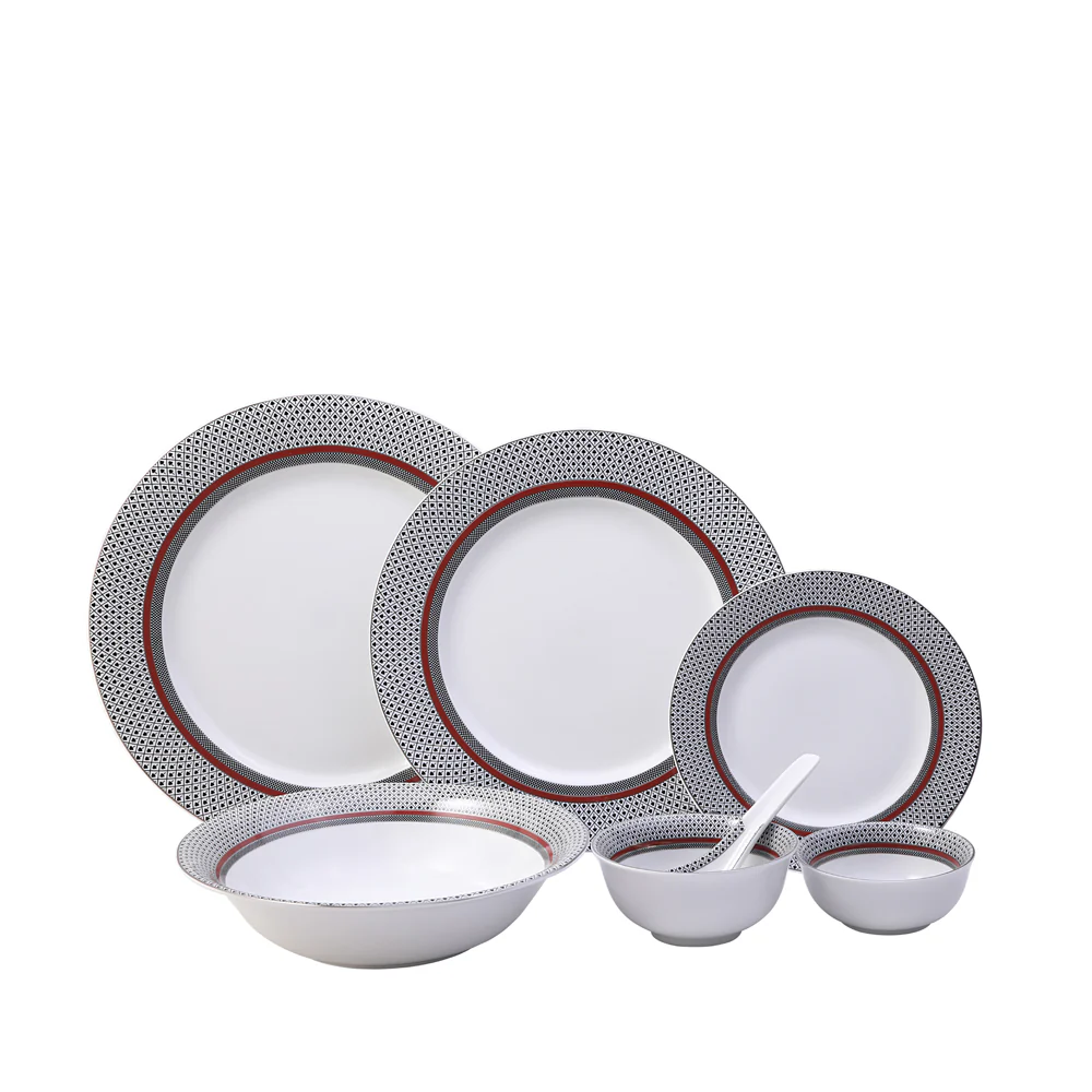 Burgundy – 21 Pc. Dinner Set