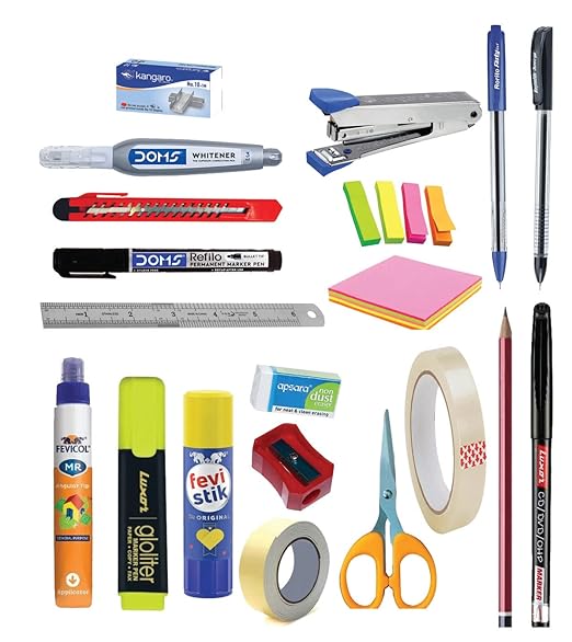 All in 21 Items Stationery for Office, School
