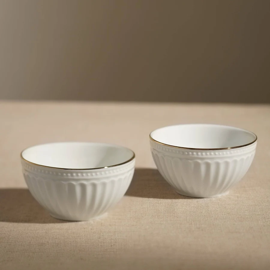 Pure Home + Living Set of 2 Light Ceramic Small Bowls At Nykaa