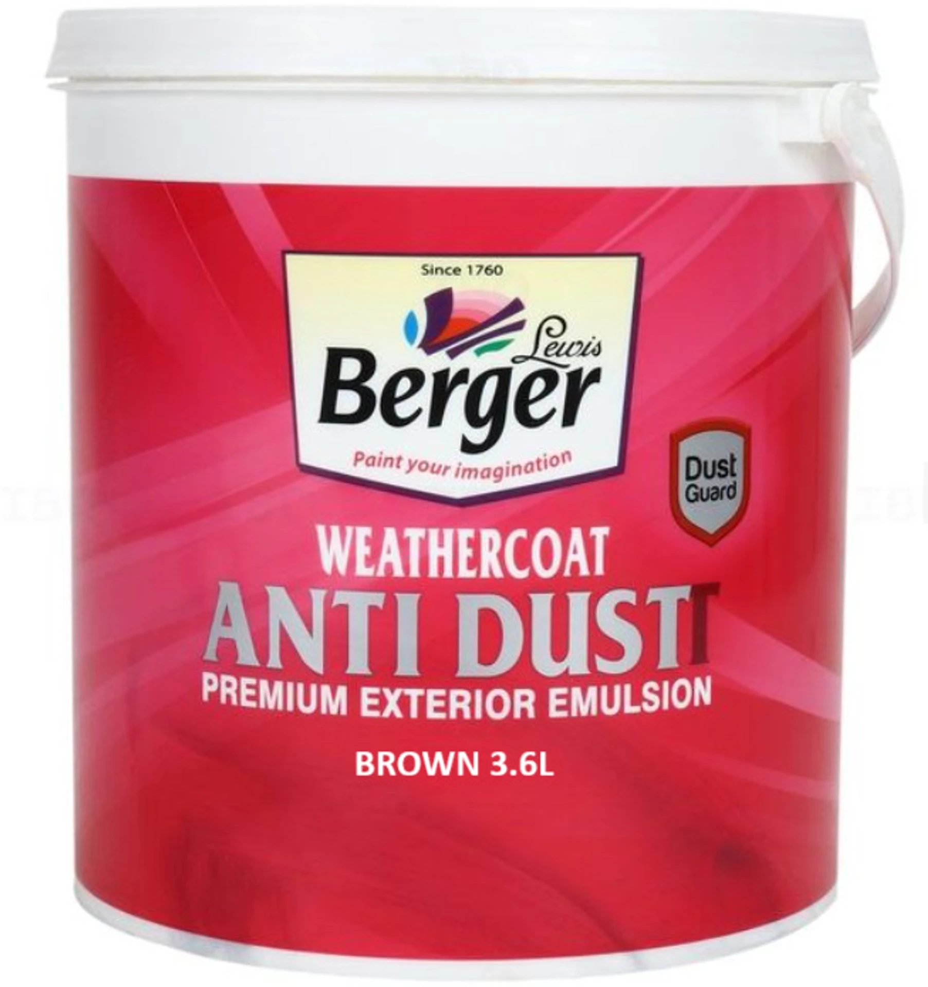 Berger Weathercoat Anti Dustt Brown Emulsion Wall Paint (3.6 L)