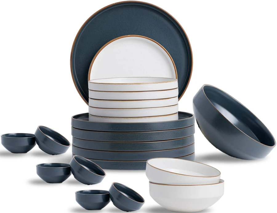 Japandi Collection 21 Pieces Ceramic Dinner Set