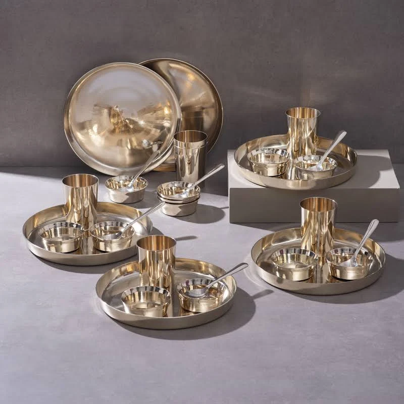 Kansa Dinner Thaali/Plate Set