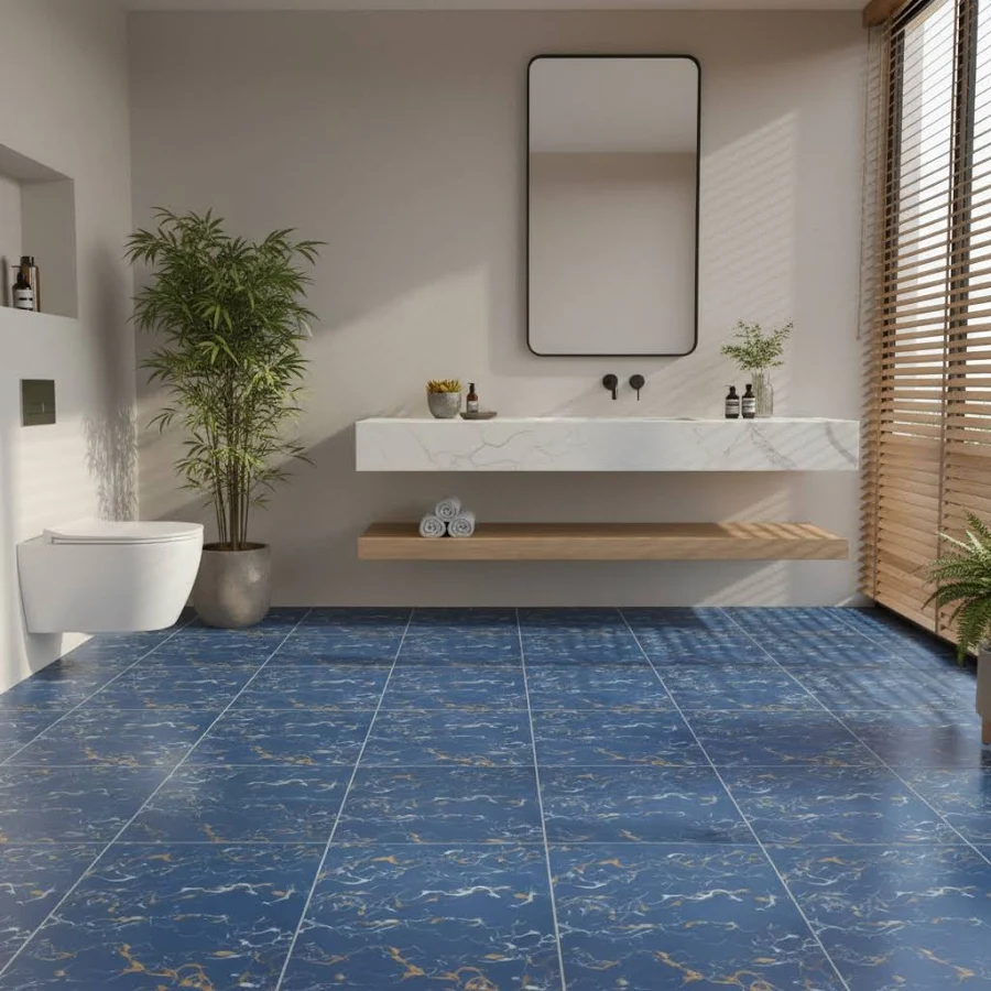 Marble Look Floor Tile TL 08857 D | Matte Finish 12 x 12 inch Ceramic Tile – 7 mm