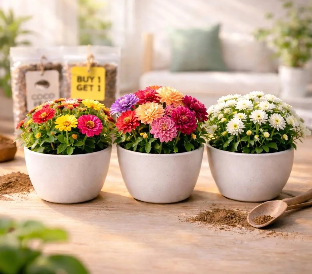 Flower Seed Starter Kit with Cocopeat