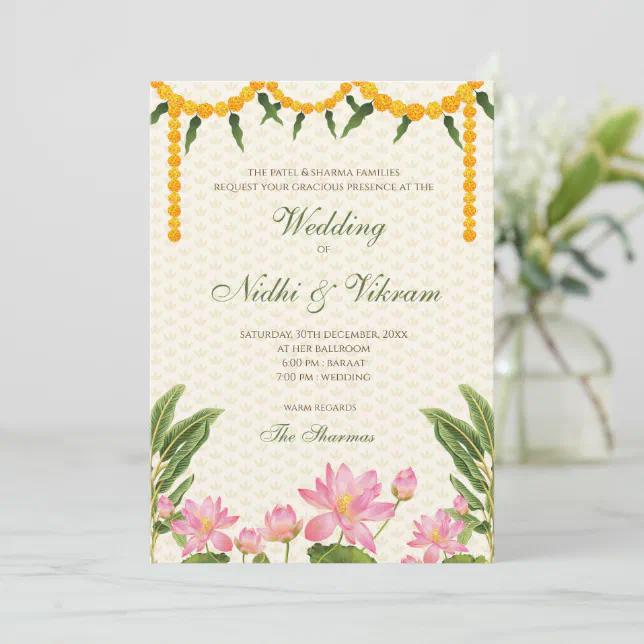 Floral Wedding Invitation Card