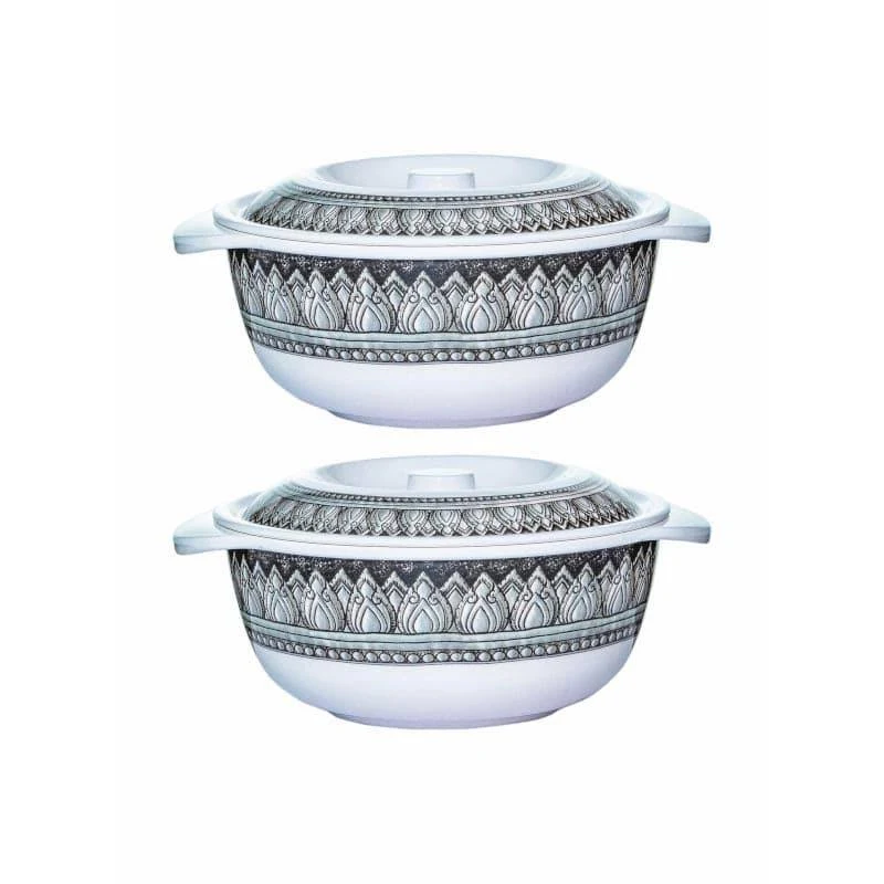 Regan Melamine Casserole (1250 mL Each) – Set of Two – Black & White