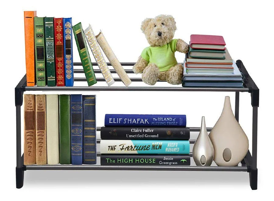 Urban Choice Black 2 Layer Book Shelf