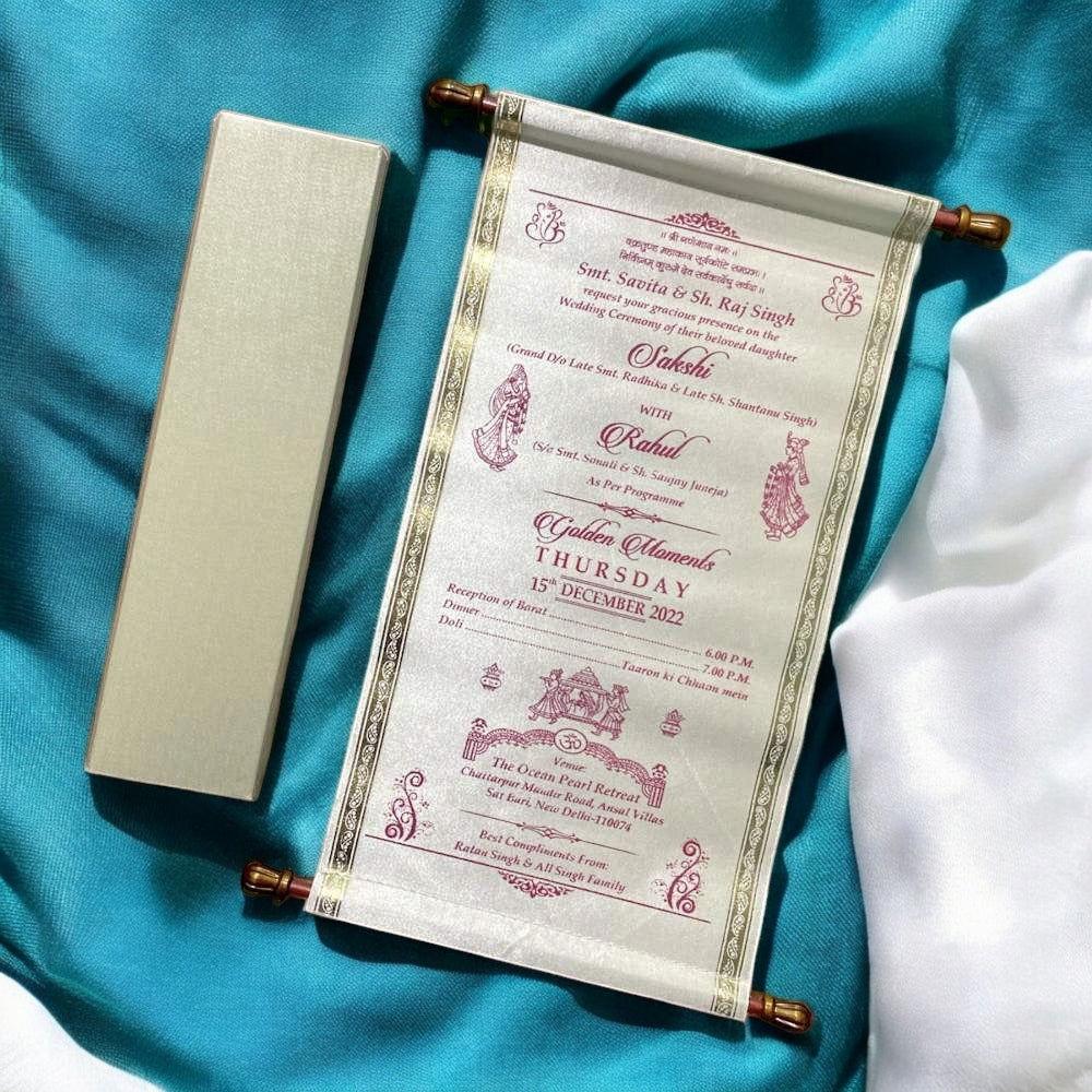 Scroll Wedding Invitation