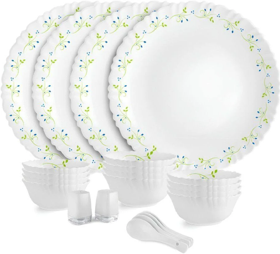 Cello Dazzle Tropical Lagoon Opalware Dinner Set