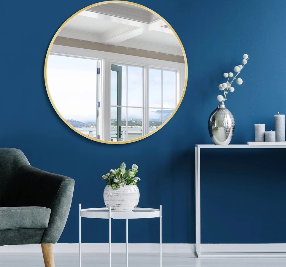 Itrue 36 Inch Round Gold Mirror