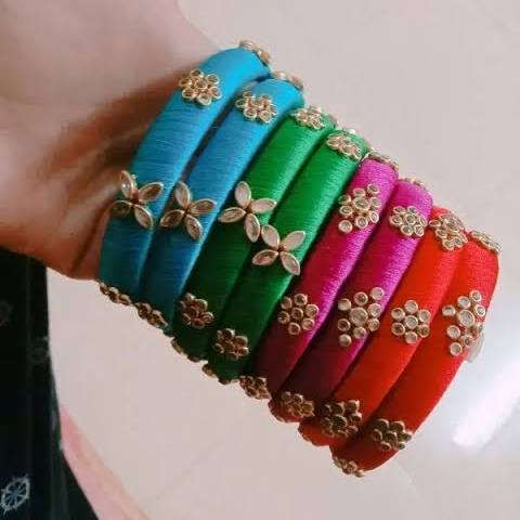 Silk Thread Handmade Bangle Set