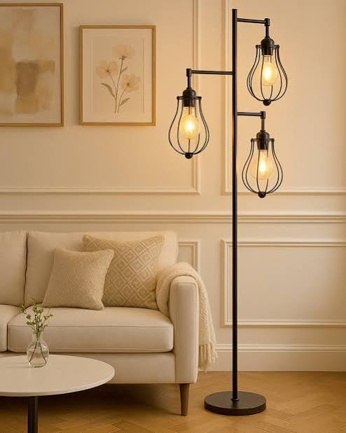 Multi-Head Industrial Floor Lamp