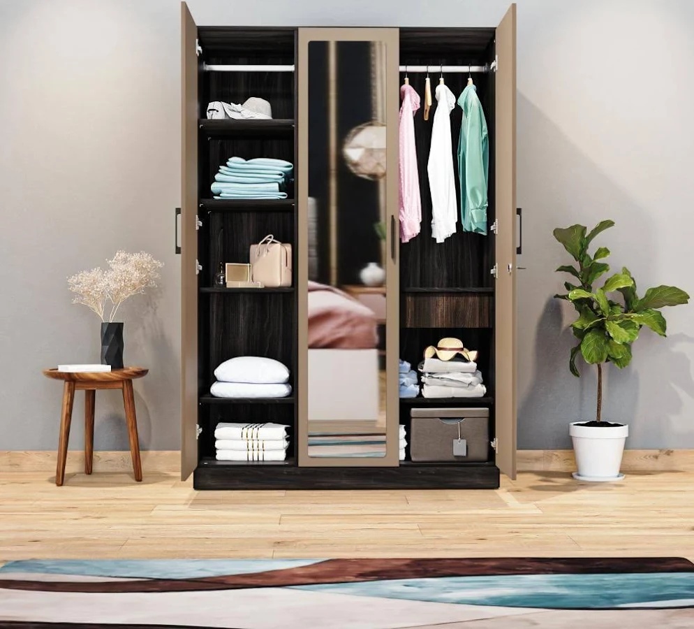 Wakefit Cashmere Plus 3 Door Wardrobe