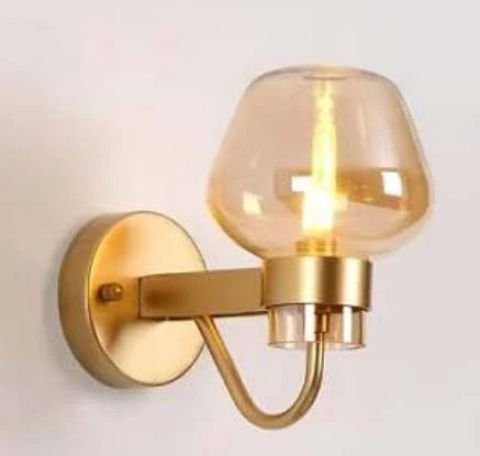 Light Casa E1427 W150 LCWL6033 METAL + GLASS BRASS + AMBER