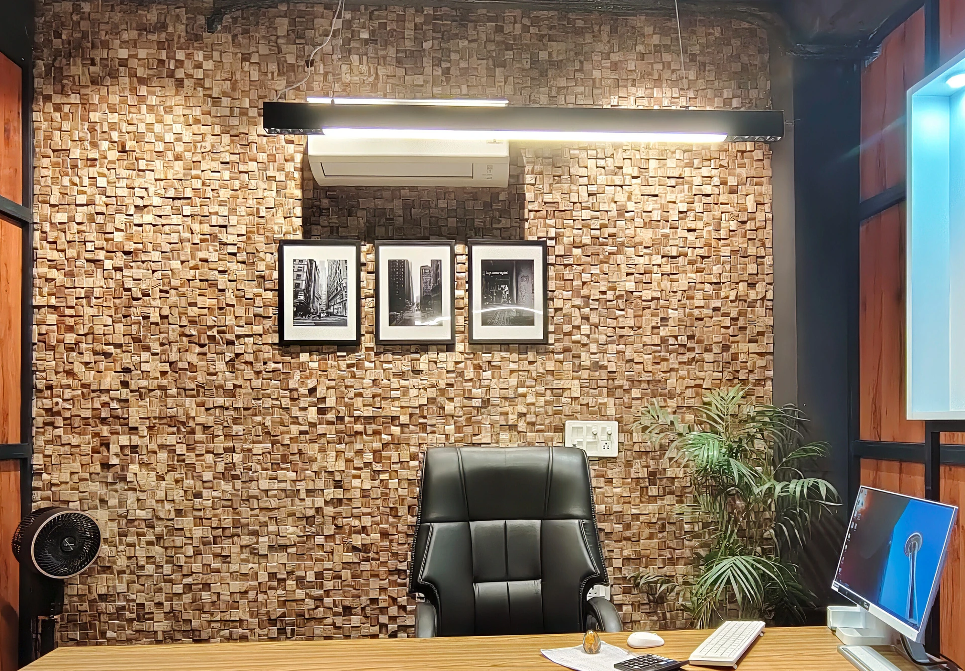 3D Panels Mosaic S Rustic Wood – Handmade Decorative Wall Tile