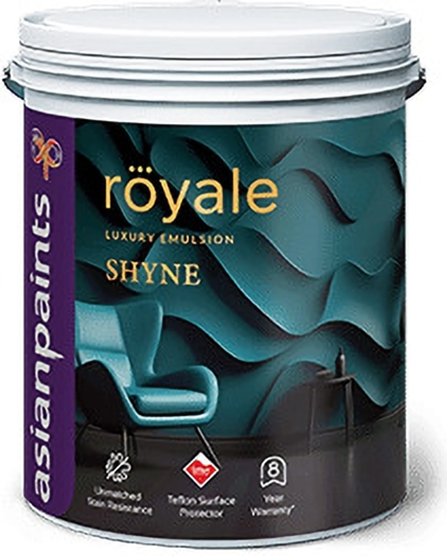 Asian Paints Royal Shyne 1L Luxury Emulsion ultra sheen White Emulsion Wall Paint (1 L)