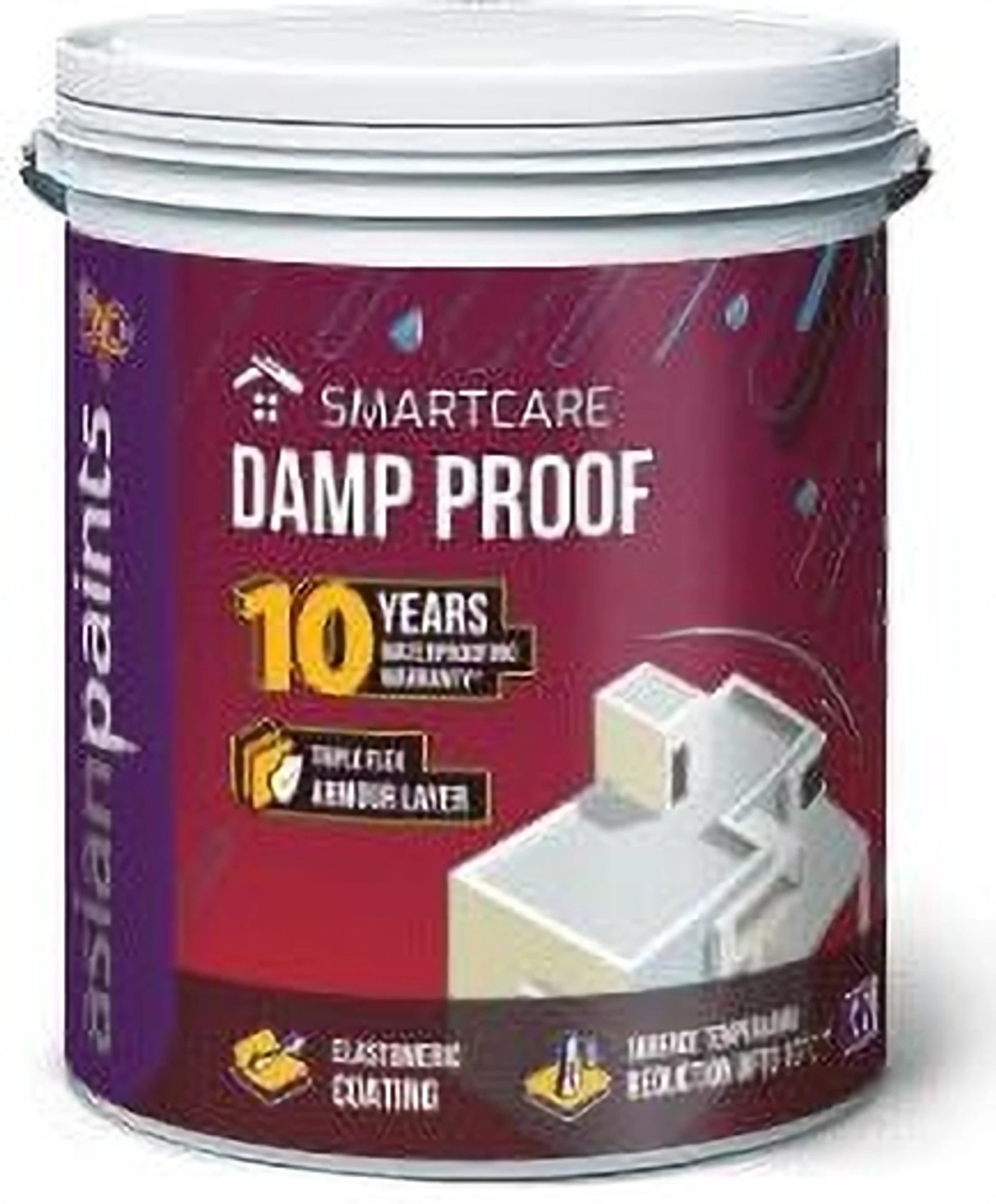Asian paint SMART CARE DAMP PROOF REDUCE TEMPERATURE UPTO 10 DEGREE WHITE Emulsion Wall Paint (1000 ml)