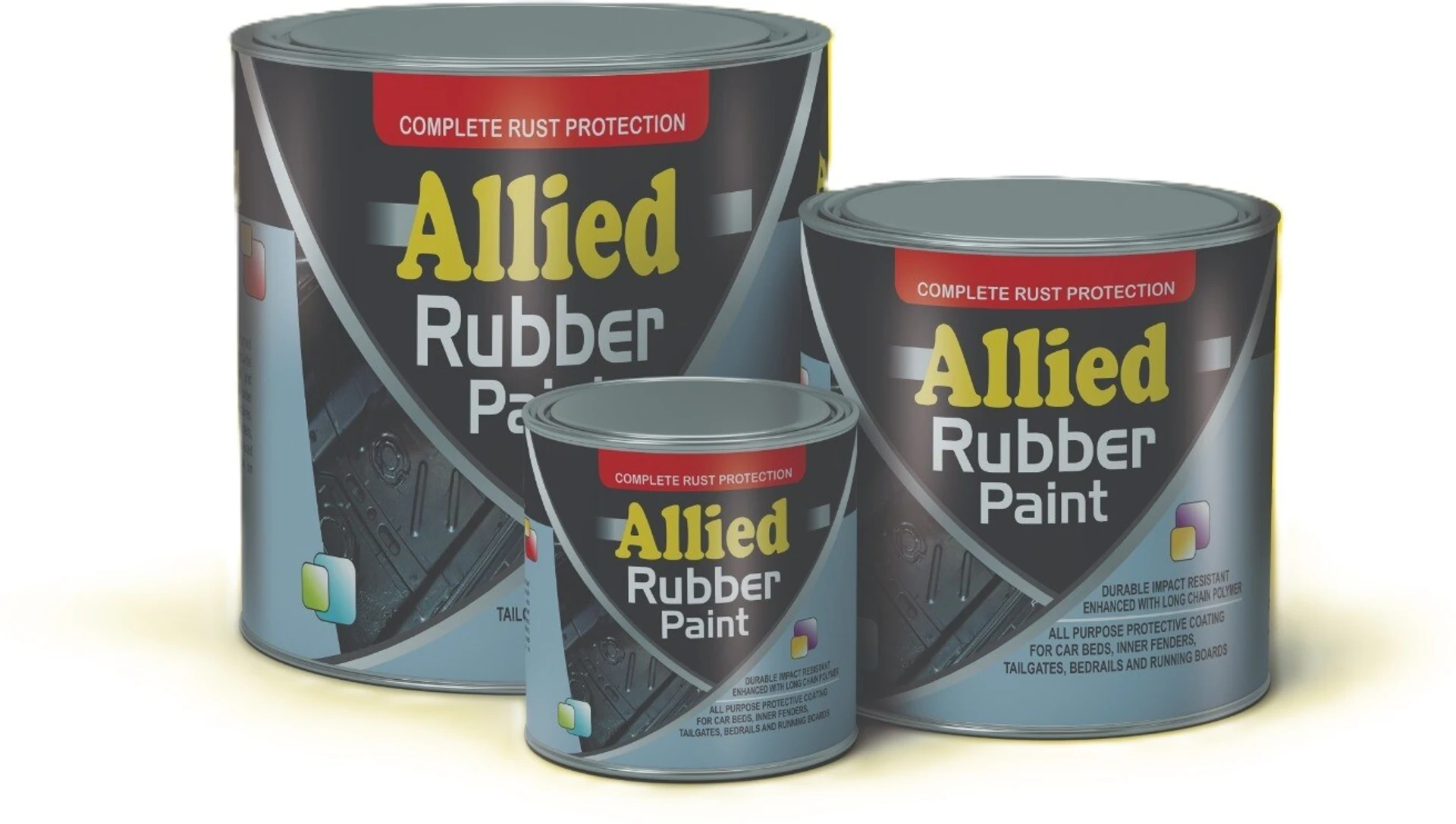 Magic Paints Allied Ultimate Rubber Paint with Complete Rust Protection – Black Enamel Paint (500 ml)