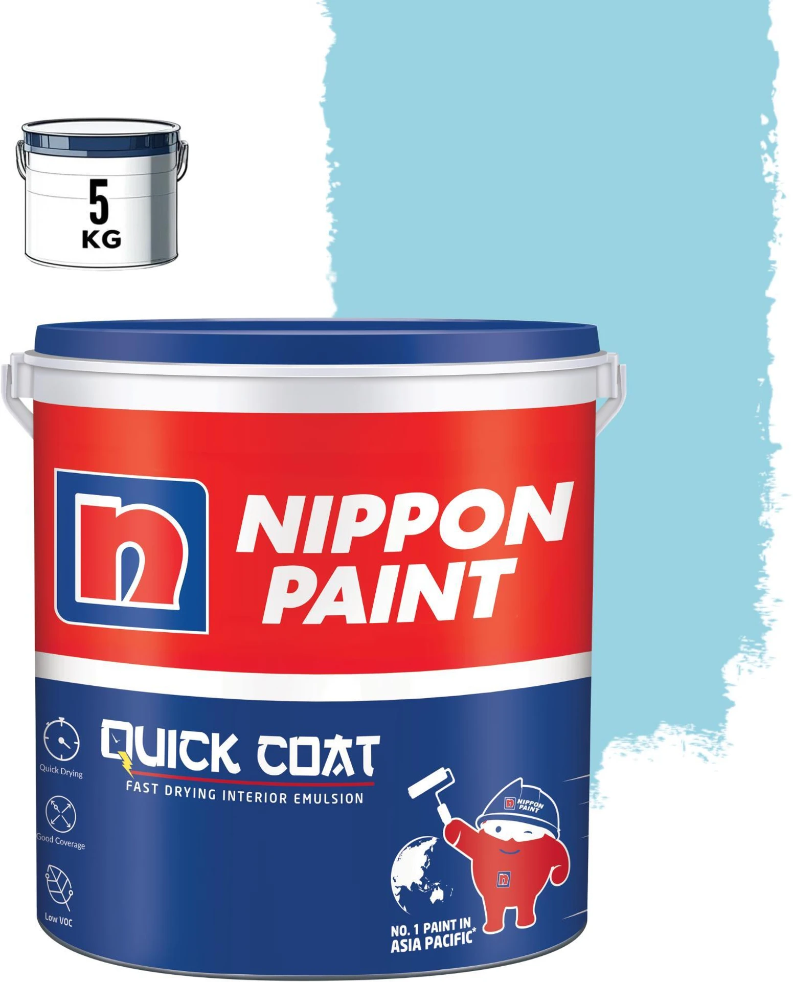Nippon Paint Quick Coat TOO SHY Emulsion Wall Paint (5 kg)