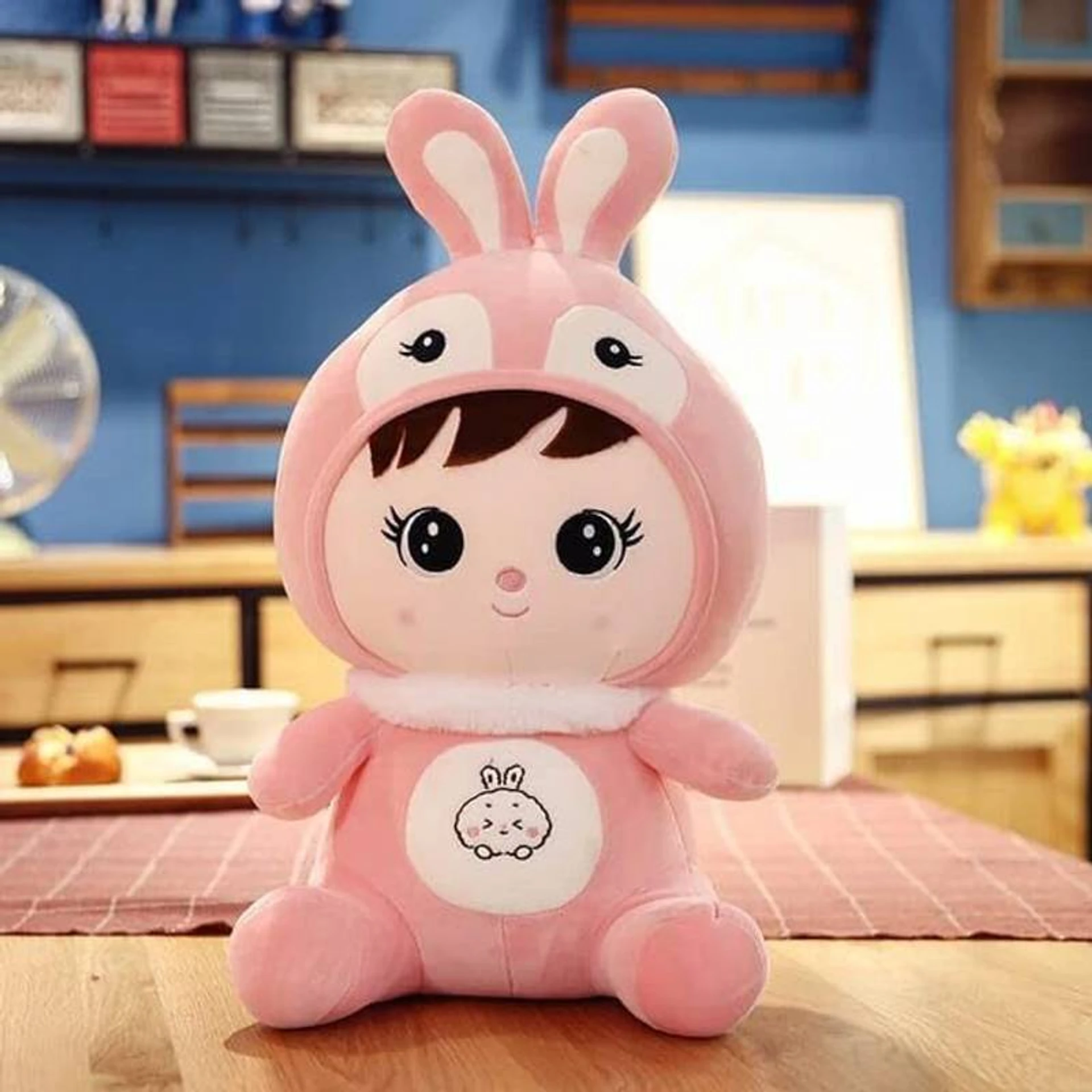 Pink Bunny Soft Doll Toy – Adorable Plush Rabbit