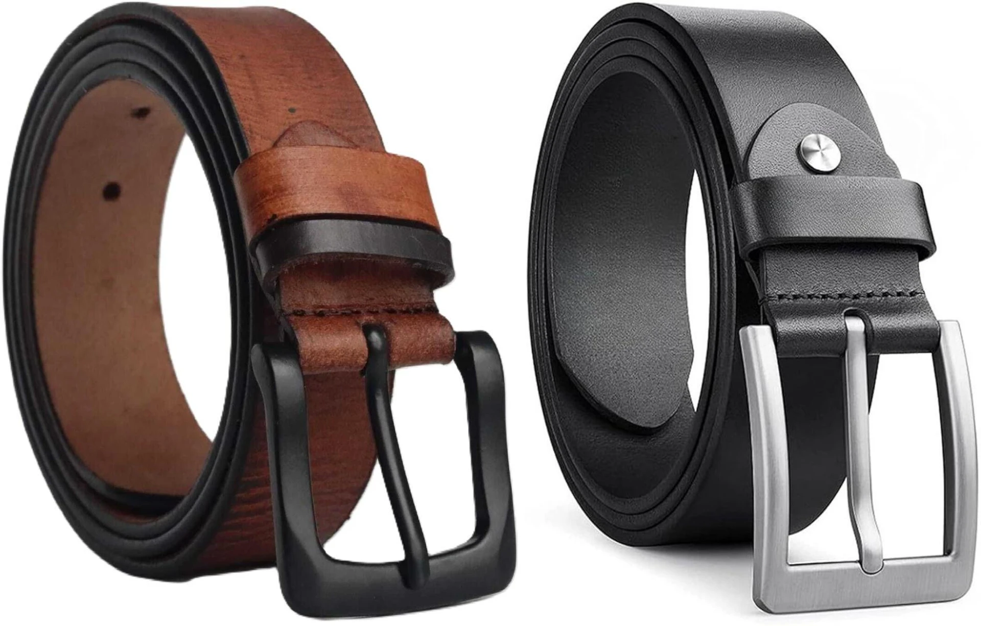 DAKINE JACK Men Casual, Formal Tan, Black Genuine Leather Belt