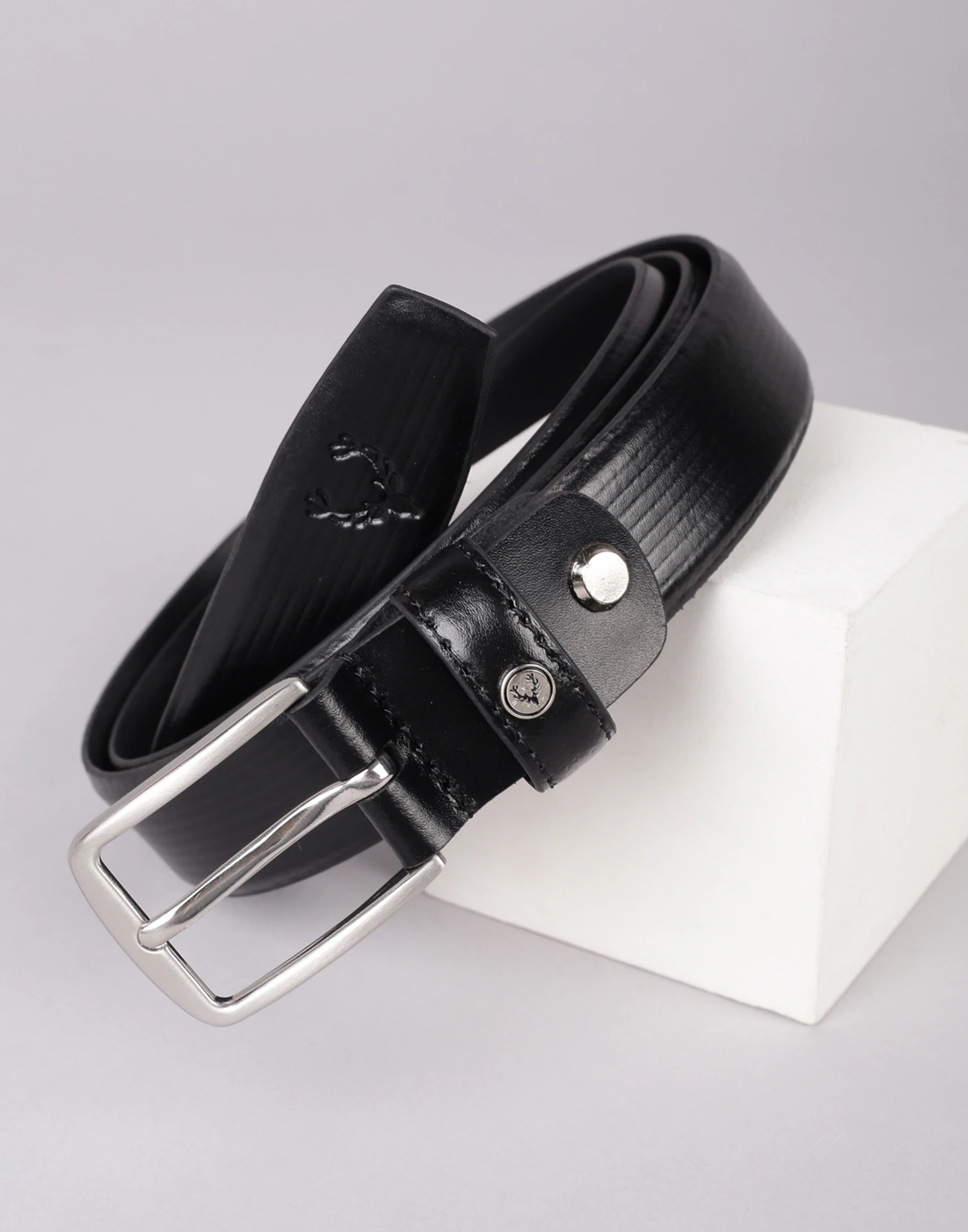 Allen Solly Men Black Genuine Leather Reversible Belt