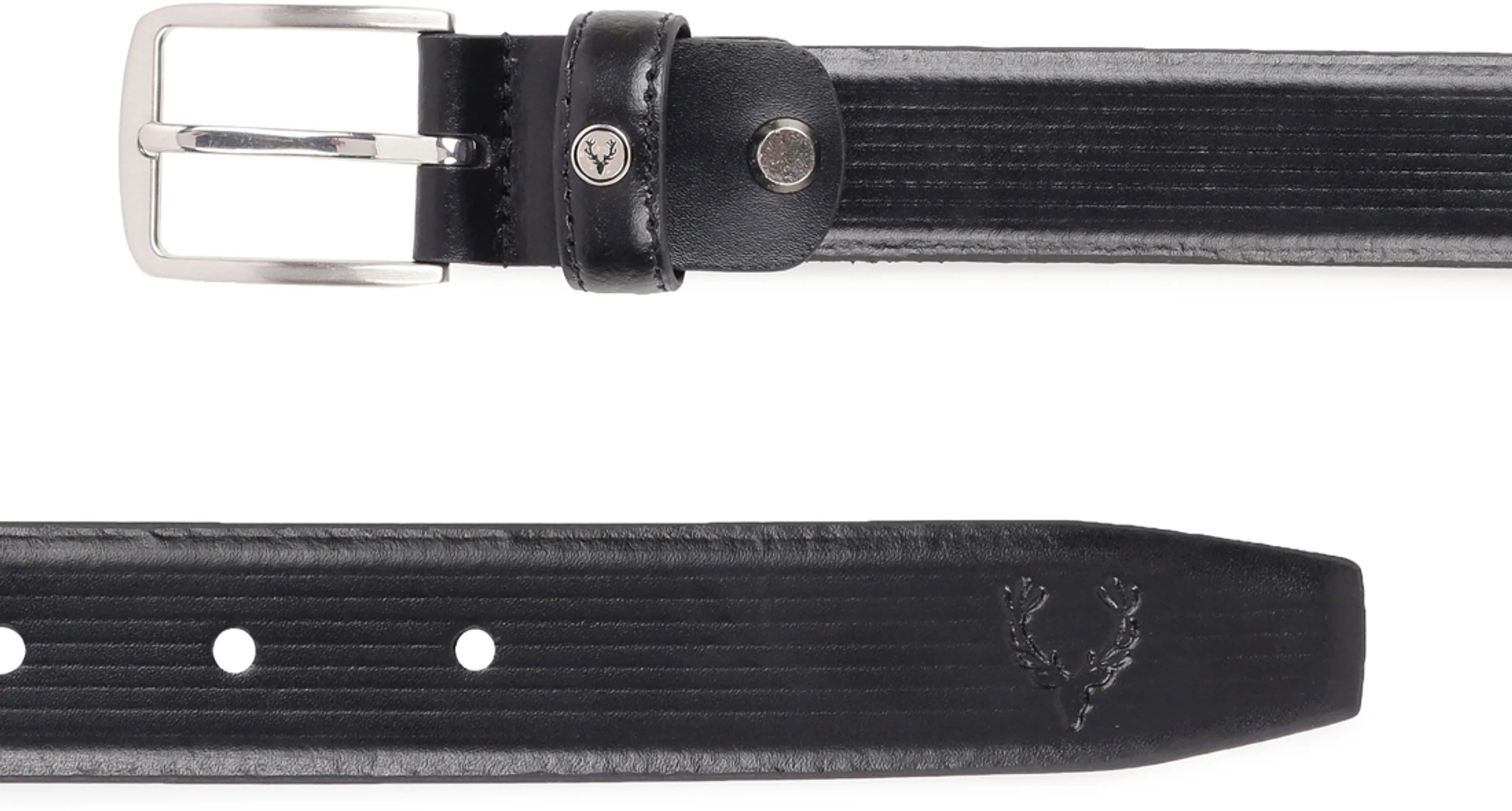 Allen Solly Men Black Genuine Leather Reversible Belt