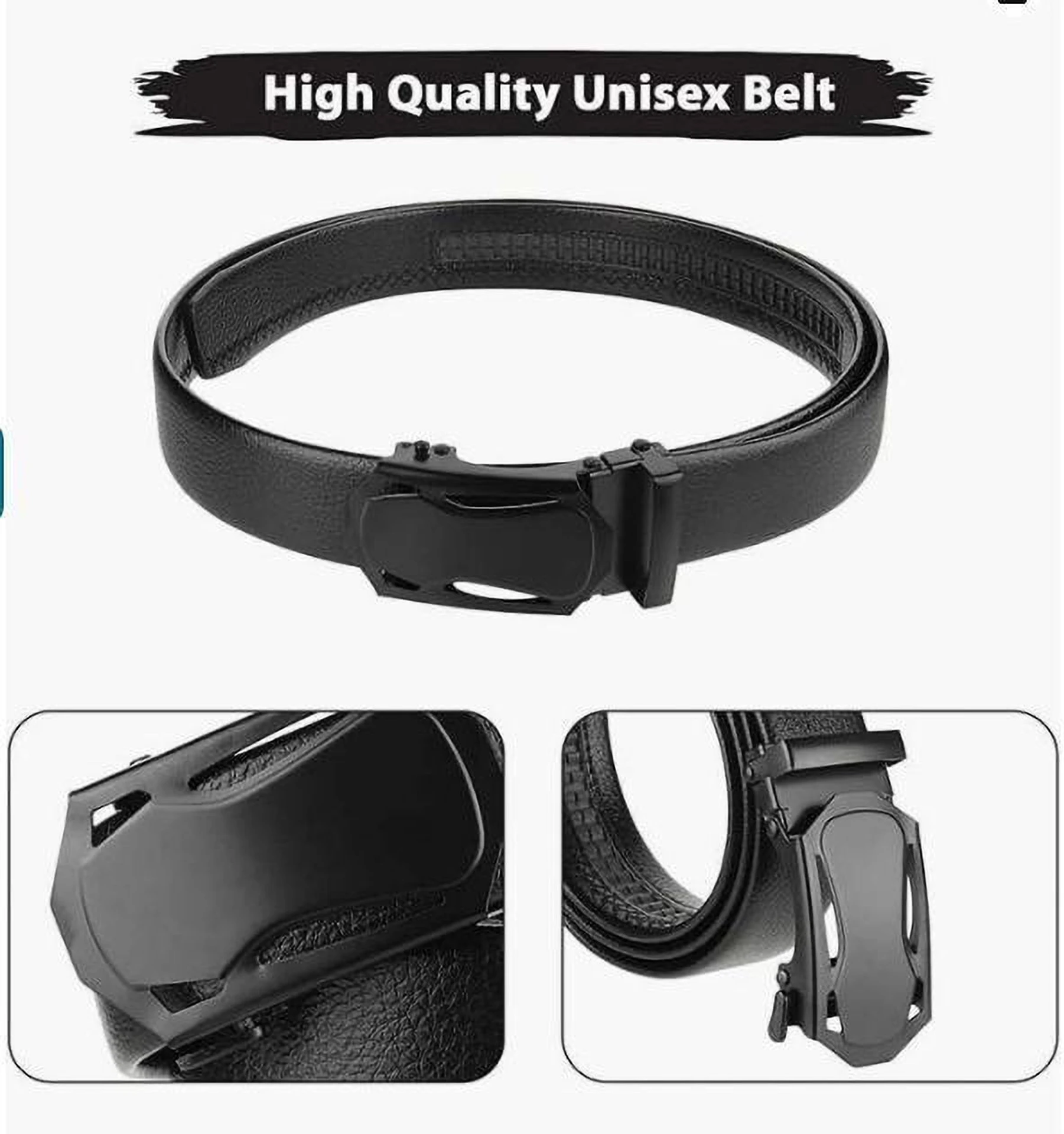 ROVERSOLE Men Party Black Texas Leatherite Belt