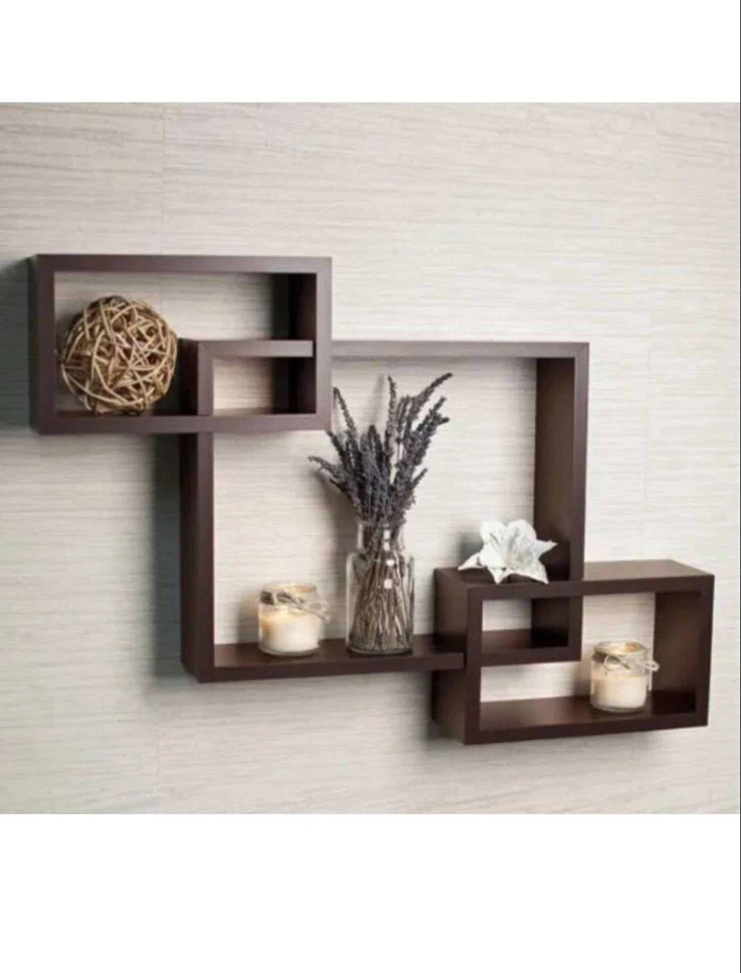DecorEnBois Intersecting Floating Wall Mounted Shelf