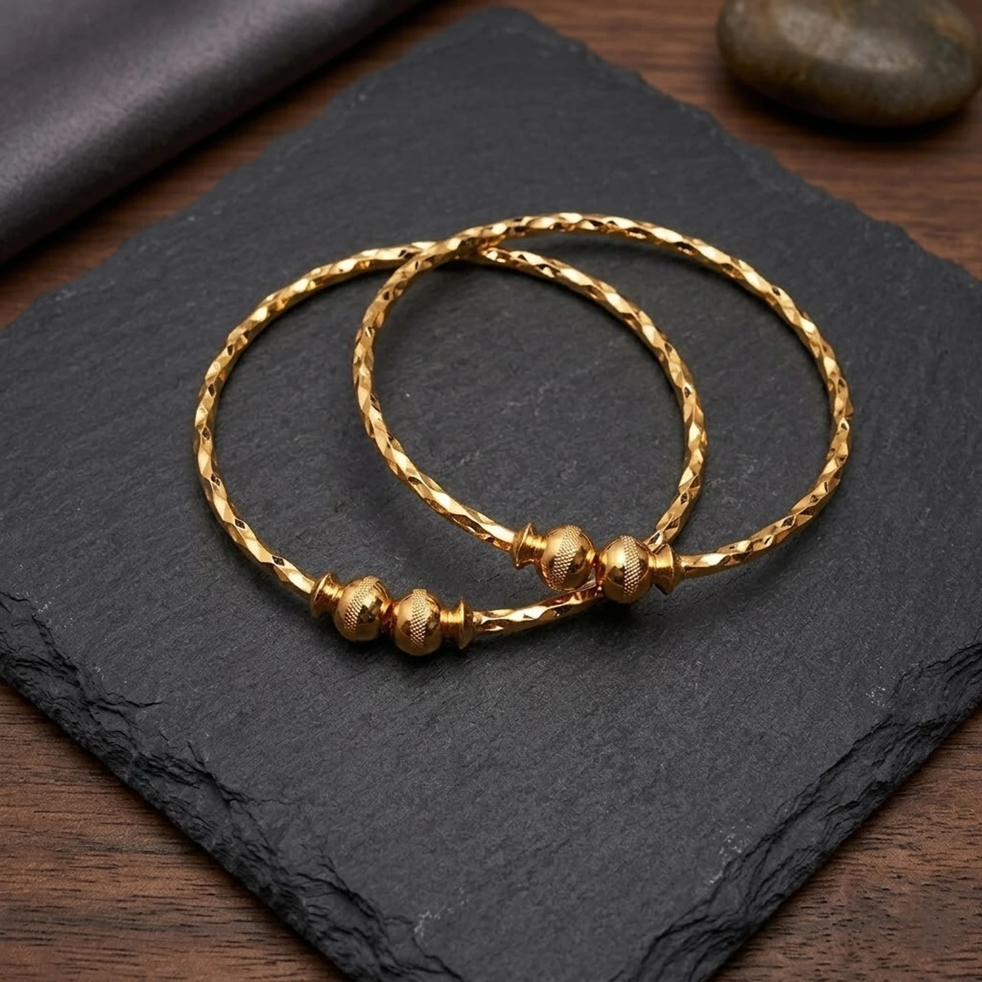 Denigma Alloy Gold Bangles