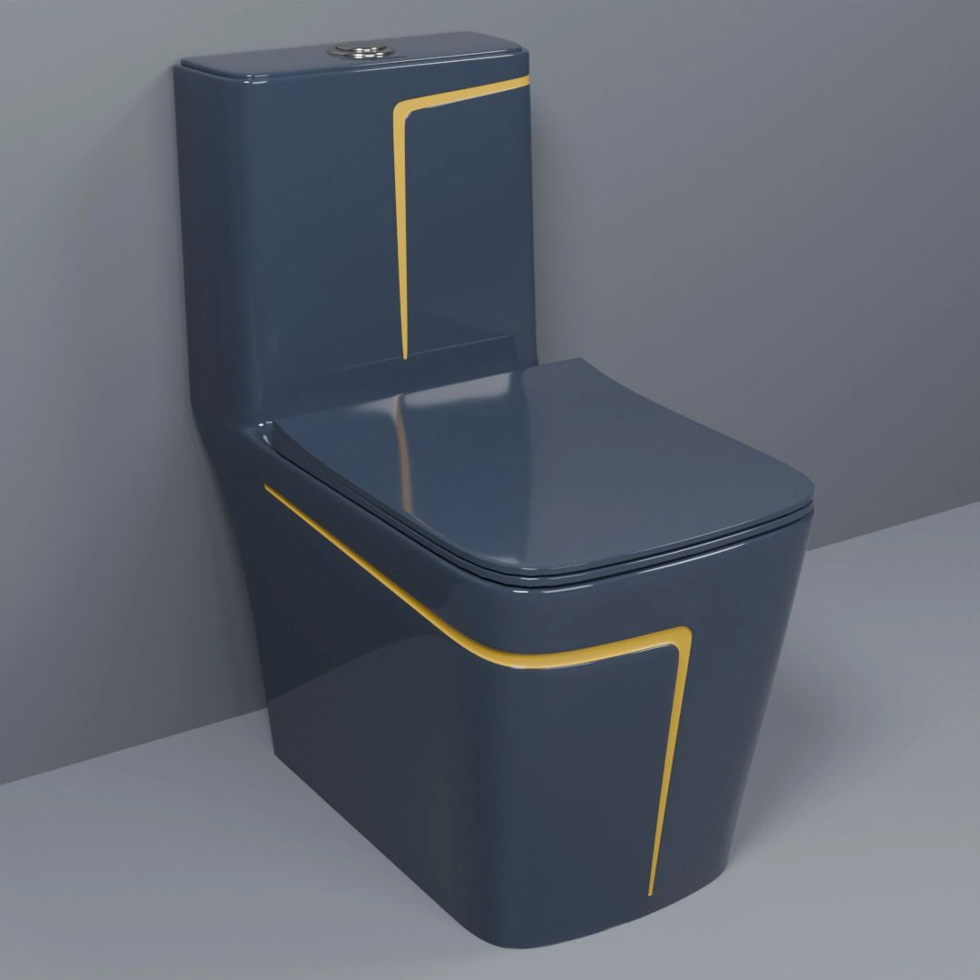 clayplus Ceramic Shining Dark Grey commode