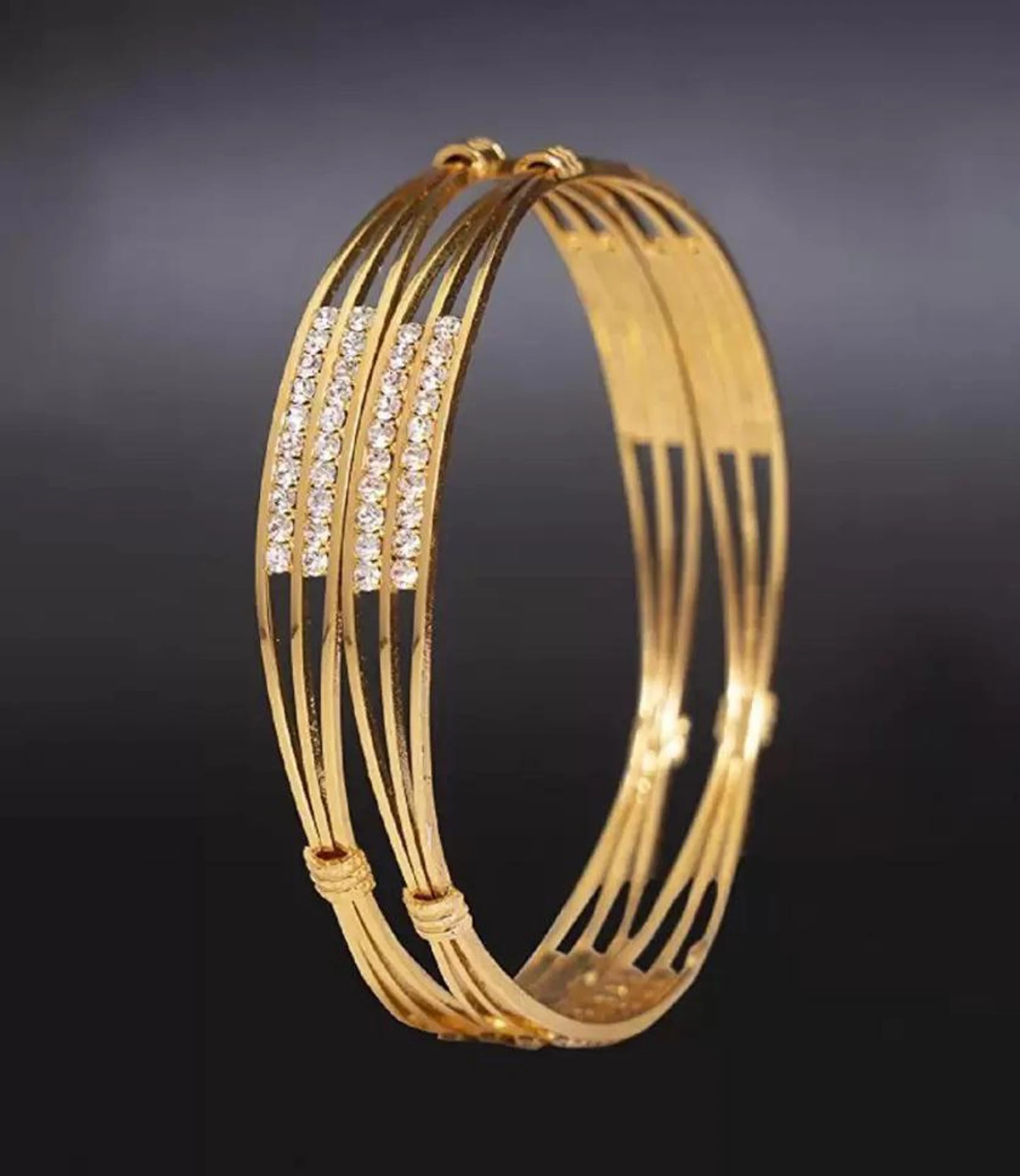 GOLD Copper Gold-plated Bangle