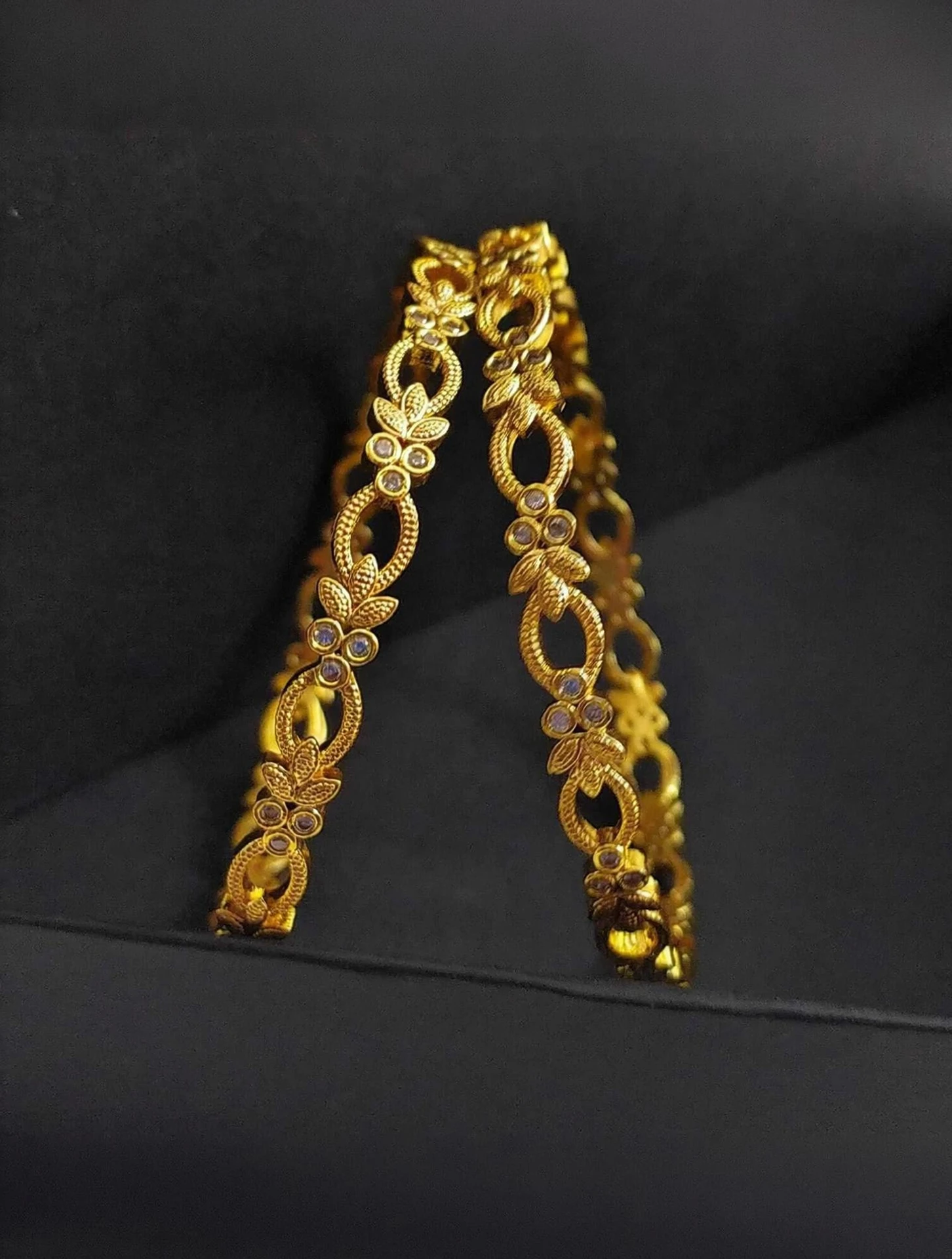 GOLD Copper Gold-plated Bangle Set