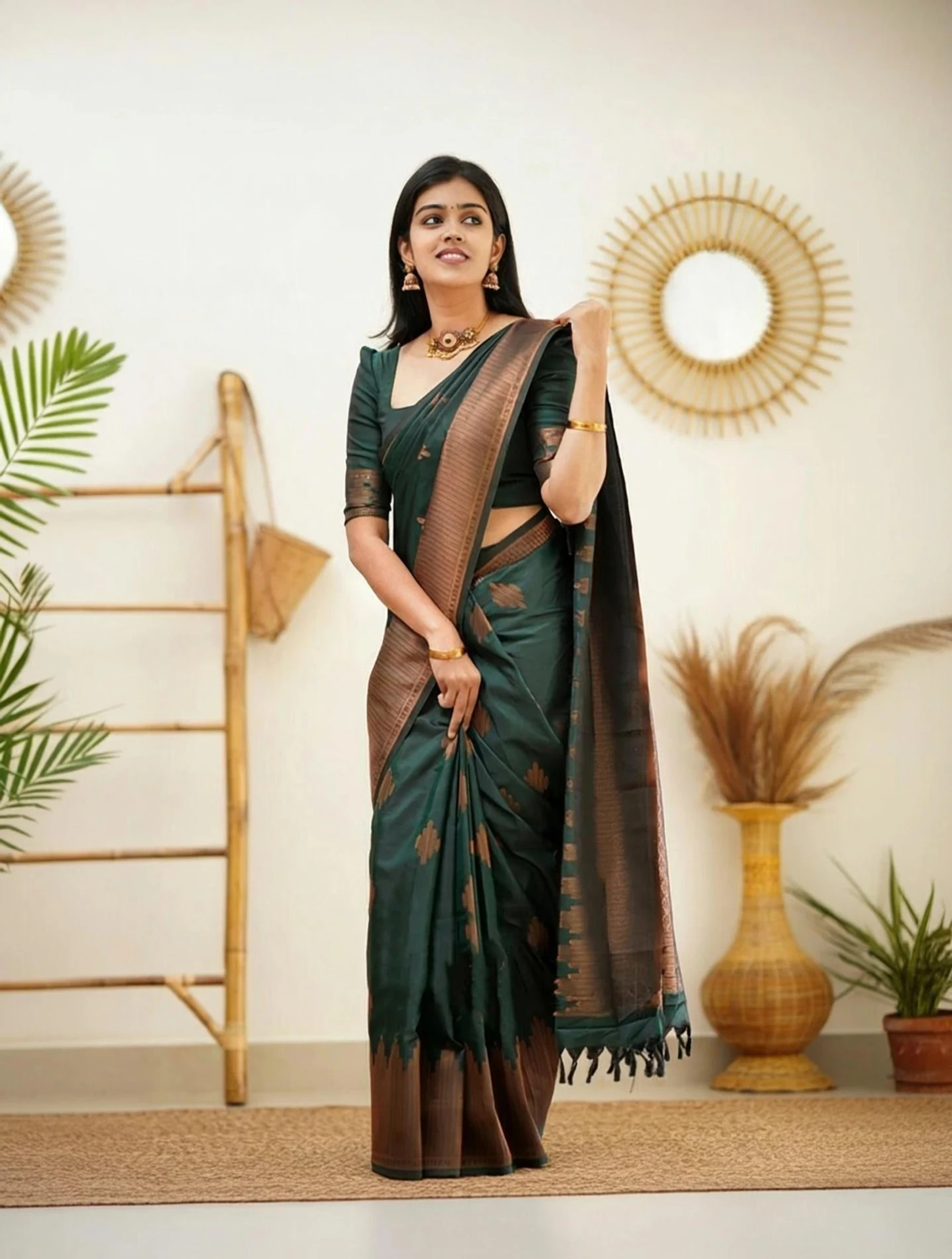AVANTIKA FASHION Woven Kanjivaram Pure Silk