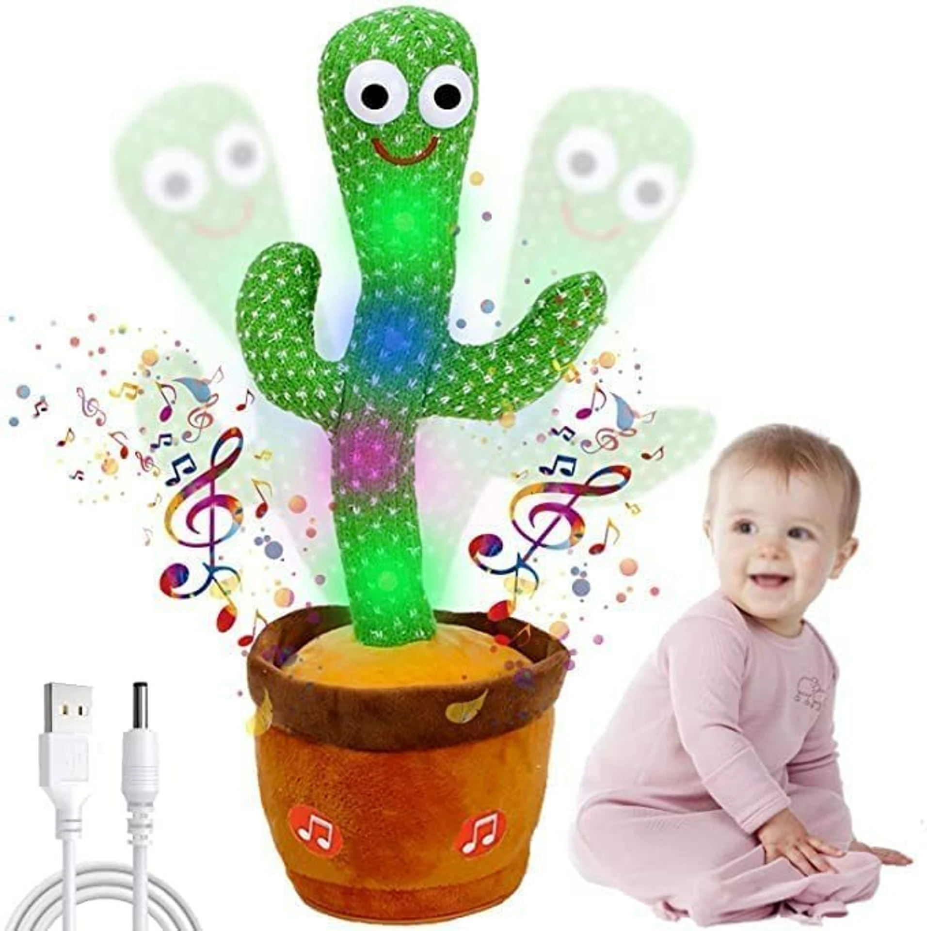 Bestie Toys Dancing Cactus, Talking Cactus Toy (Green)