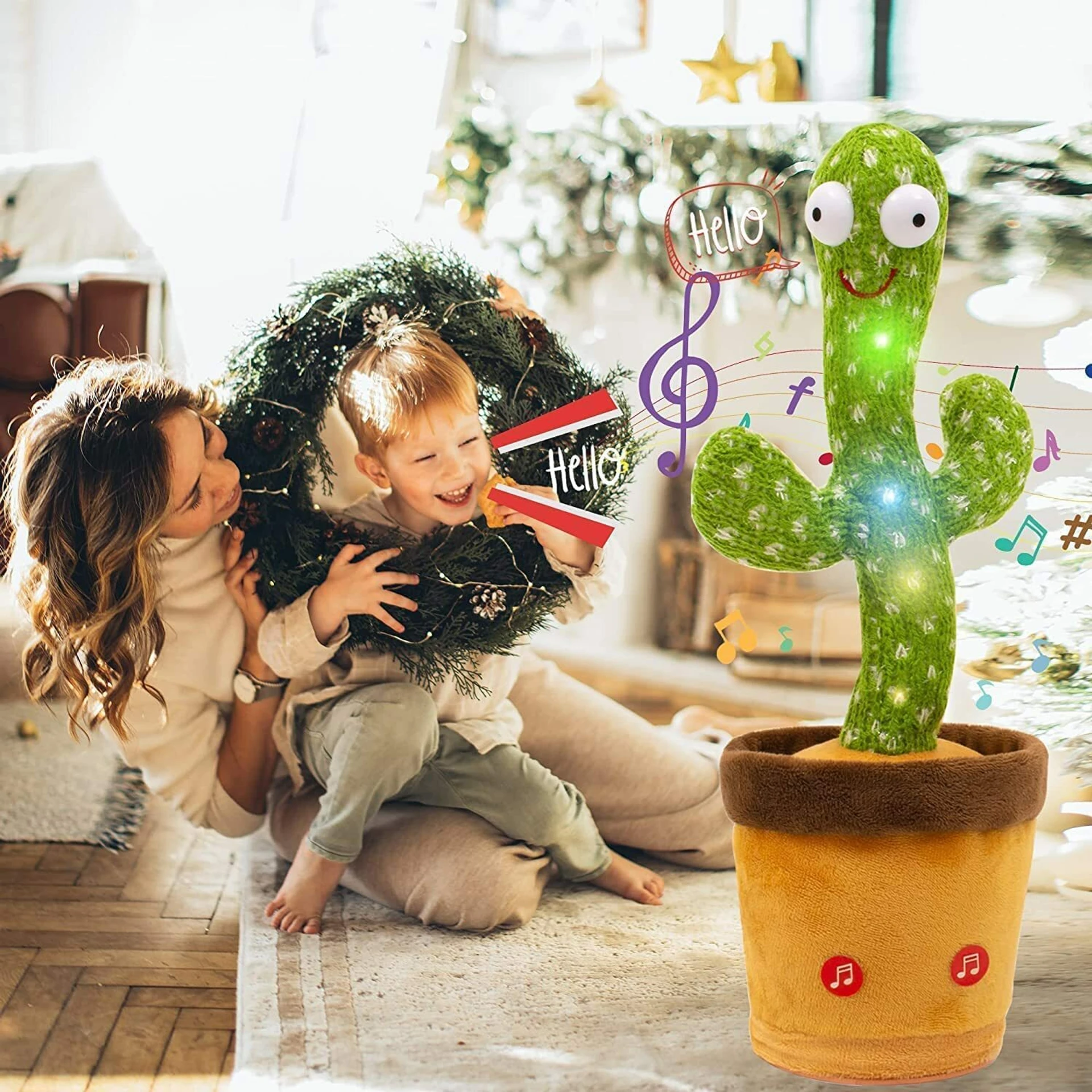 Bestie Toys Dancing Cactus, Talking Cactus Toy (Green)