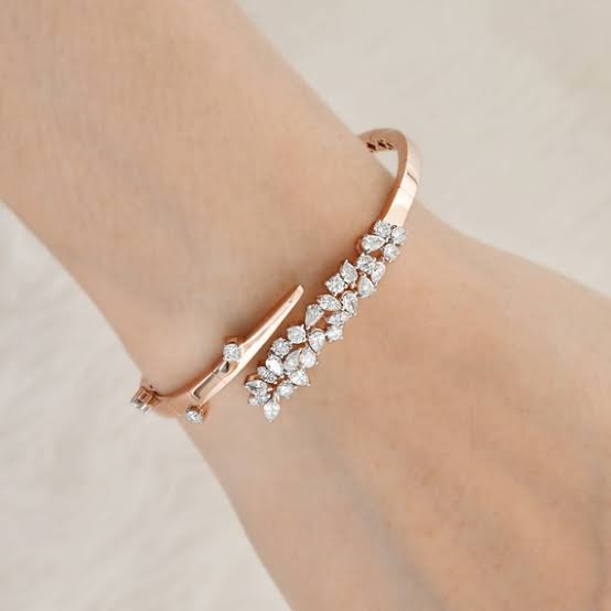 Modern Diamond Bangle