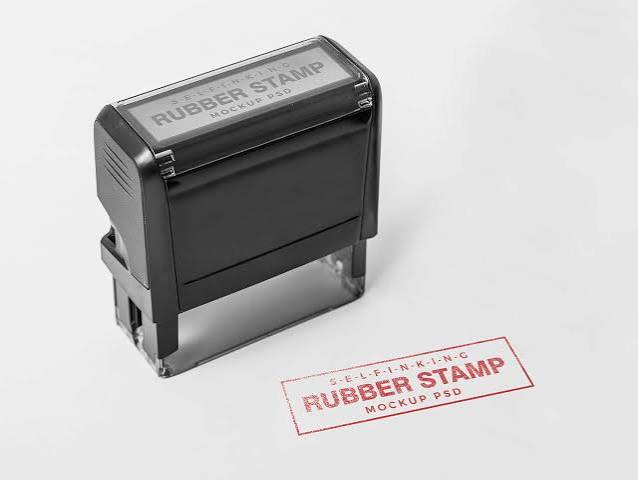Free Self Inking Rubber Stamp Mockup