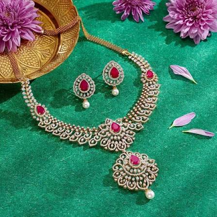 Buy Modernist 18KT Yellow Gold Jewellery Set
